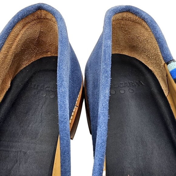 NEW Blue Scarpa Italy Men's 15 Blue Dress Shoes Penny Loafer Italian Handmade 48 - Picture 13 of 15